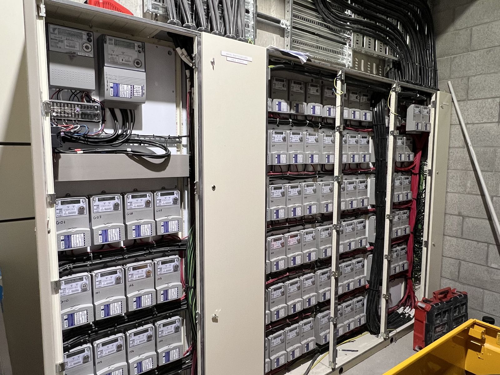 Main switchroom with tenancy metering and cable ladder